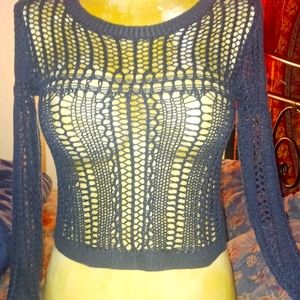 Blue knitted Billabong sweater sm